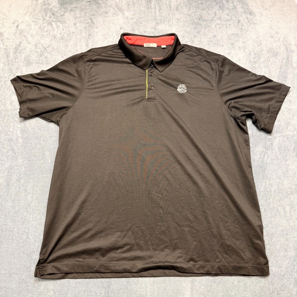 Bermuda Sands XP River Ridge Golf Club Polo Shirt Mens 2XL Black Stretch Tennis